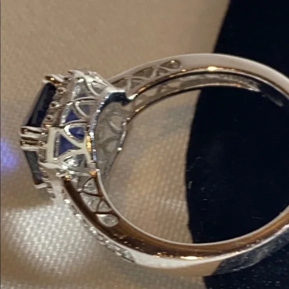 Blue Sapphire CZ Ring - Picture 2 of 7
